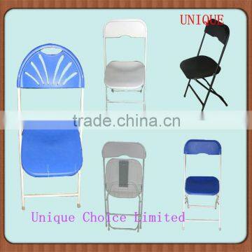 Cheap outdoor folding metal frame plastic chairs, Plastic leisure chair