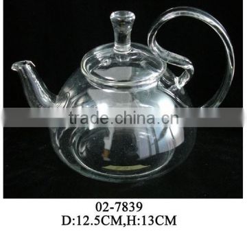 (7839)800ml clear glass tea pot
