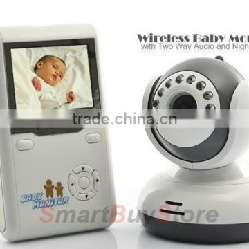 Digital Video Baby Monitor - 2.4 Ghz Nightvision and Two-Way Audio/Video Camera with 3.5-Inch LCD