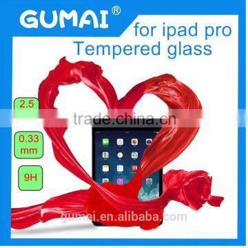 Factory Supply 0.33mm 9H 2.5D tempered glass screen protector film for ipad pro Tempered glass protector