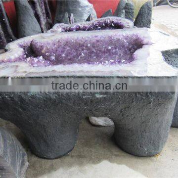 big amethyst geode for business gift