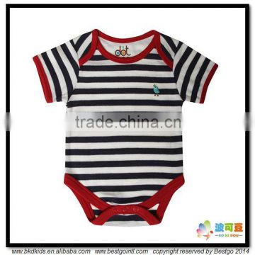 BKD summer Euro design stripe baby bodysuit onesie