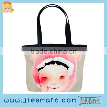 fashion woman handbag custom printing bag