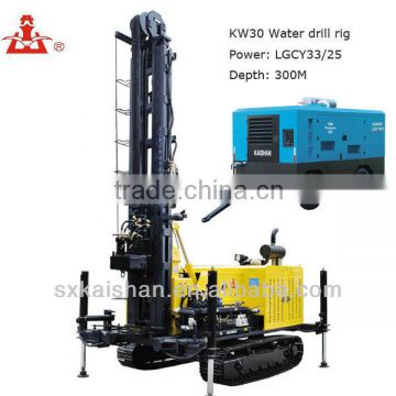 KW 30 300m depth Crawler rotary portable drilling rig for water well with high quality
