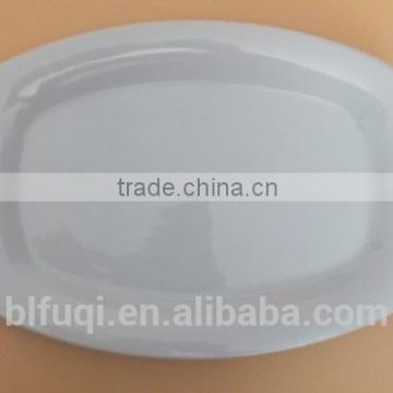 11''cheap bulk white Rectangle porcelain fish plate ceramic dinner plates & dishes stock FQR16015