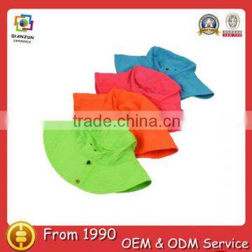 colorful roll up 100% cotton baby children's kids plain bucket hats