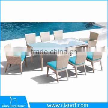 Synthetic outdoor furniture elegant rattan patio wicker dining table and chair ( FT002+FC006)