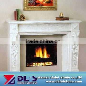 marble carved fireplace mantel