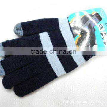 Black Knitted Smart Touch Gloves For iPhone Screen ZMR724