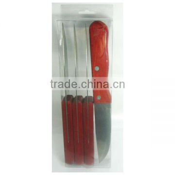 KN1002 wood handle stainless steel steak knife