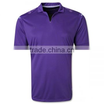 Blank purple soccer jersey with collar