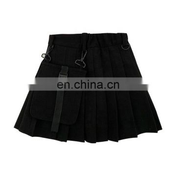 6876 Fahion spring school girl skirt baby girl and mom black pleated skirt