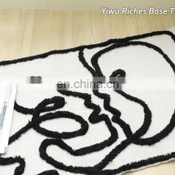 New launching unique design tufted floor mat lover pattern carpet rug for home decor
