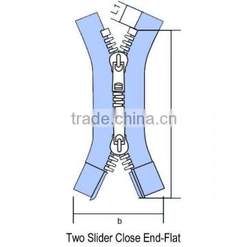 Quality No.5 Fashion Two Slider Zipper series