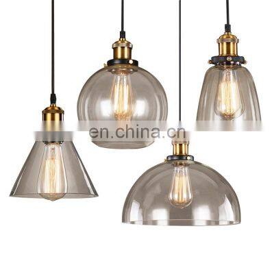 Loft Vintage Glass Pendant Lamp E27 Industrial Decorative Lighting