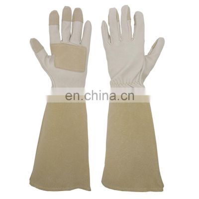 HANDLANDY Long Sleeve garden gloves rose pruning gloves with Extra Long Forearm Protection for Gardener Puncture Resistant