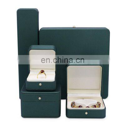 Custom Logo Fashionable Dark Green Pu leather Bangle Box