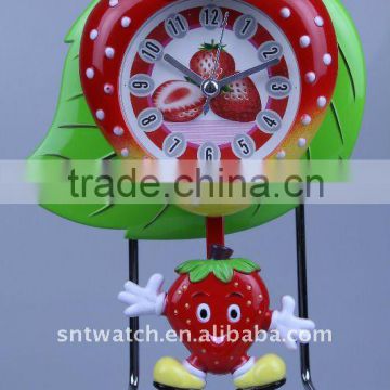 strawberry pendulum clock