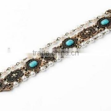 Vintage arm jewelry Fashion pearl bracelet women high Quality luxury brand cc cuff bangles stainless steel shourouk bracelet