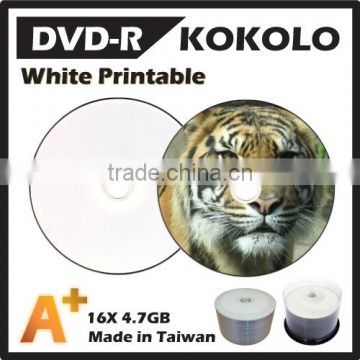 Taiwan new blank printable dvd r, dvd-r 4.7 printable