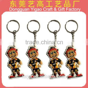 Attractive soft PVC 3d western style keyrings/anime figure keyring