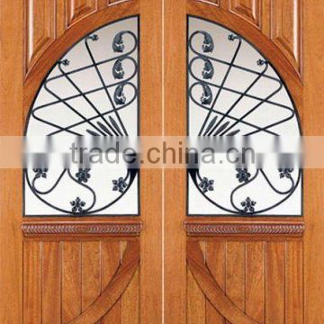 Wooden Glass Double Door Designs For House DJ-S9982
