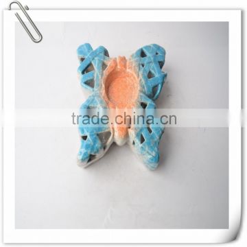 Home Decoration Butterfly Shape Ceramic Tealight Candle Holder