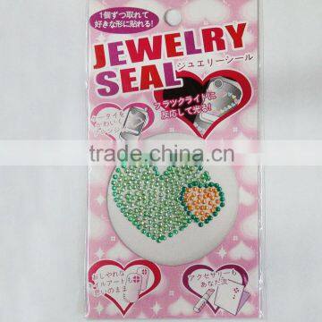 heart shape acrylic rhinestone sticker