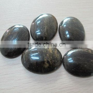 Black Gemstone Beads and Cabochons-Fancy Jasper 25mm round and oval calibrated cabochon for jewelry making-semi precious stones