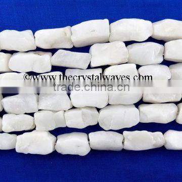 White agate Hand Knapped Rectangle Nuggets