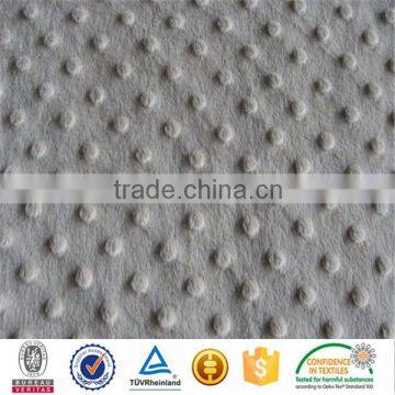 china supplier wholesale polyester tricot Extremely soft embossed dimple micro minky fabric