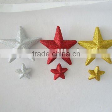 Glitter polyfoam star for decorations