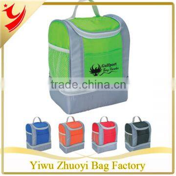 Picnic lunch bag insulated cooler bag multi-function outdoor two compartments