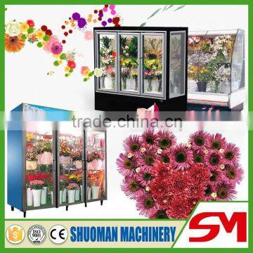 Perfect after-sale service luxury glass door flower showcase