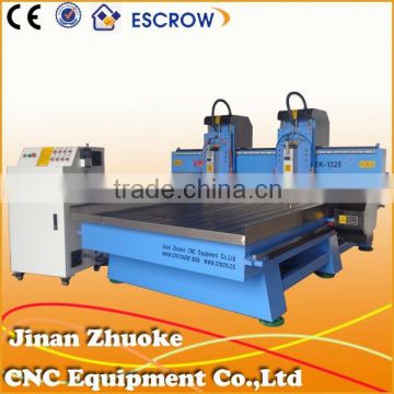 2 Heads 2 Rotary Axis Flat Cylinder Furniture Engraving Machine CNC Router DSP A18 4 Axis System ZK-1325