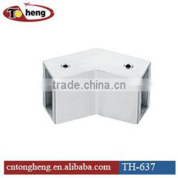 Glass shower door support bar 135 degree tube connector