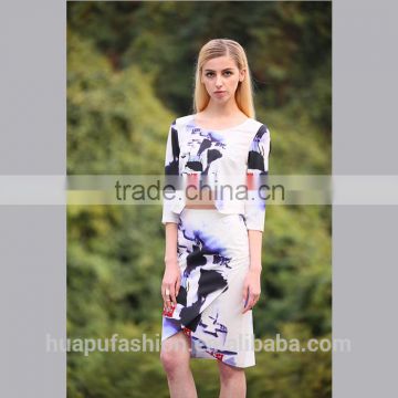 HP690031 dongguan humen wholesale sublimation printed maxi dress