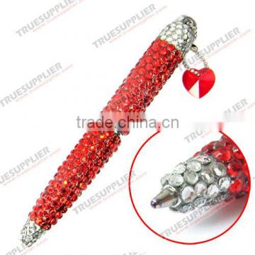 Promotional ornament Rhinestone Pen Magnet Jewerly Novelty and Fun Red