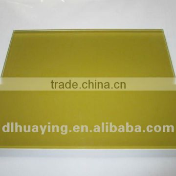 Yellow Color Painted Partition Glass