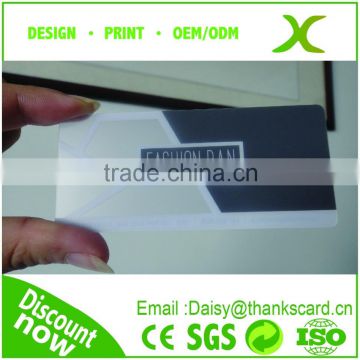 Free Design~~!! 90*40MM custom size card/ clear business card/ transparent matte business card