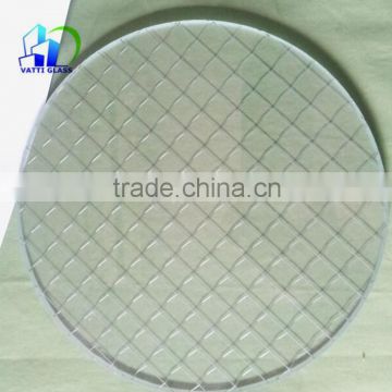 round clear and colored safety wired glass pattern wired glass