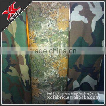 high quality polyester tricot fabric camouflage fabrics