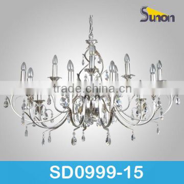 SD0999/15 New Style Silver Foil Iron Crystal Chandelier/ Modern Chandelier /Hot Light
