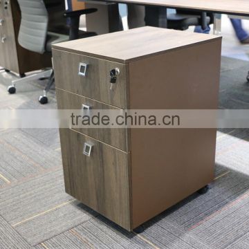 Modern and smart design steel locker 3 drawer wooden fixed cabinet(SBD-series)