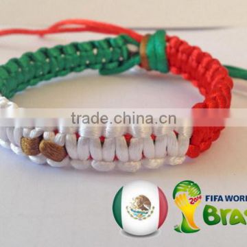 Hot new bestselling product wholesale alibaba Unique Handmade MEXICO flag slap bracelet made in China
