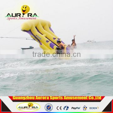 Factory price inflatable water sport inflatable flying fish tube towable banana boat for sale
