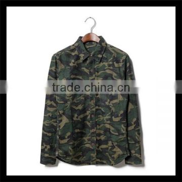 accept mini order good quality man long sleeve camouflage shirt