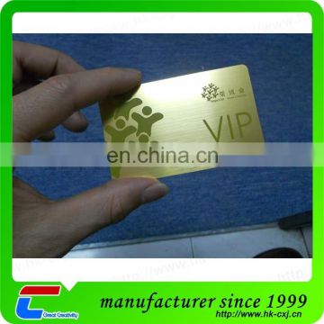 Gold VIP Metal Business Card for business, membership, promotion(China Manufacturer)