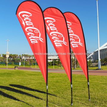 Wholesale Bow Flags Outdoor Advertising Promotional Teardrop beach Flags