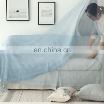 RAWHOUSE wholesale ready to ship white woven blanket best selling cheap throws blankets for home decor sofa bed